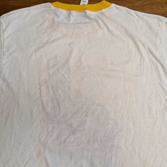 LSU TIGERS We're #1 Shirt Mens Medium White Purple Ringer Finger Retro Style - Picture 13 of 16